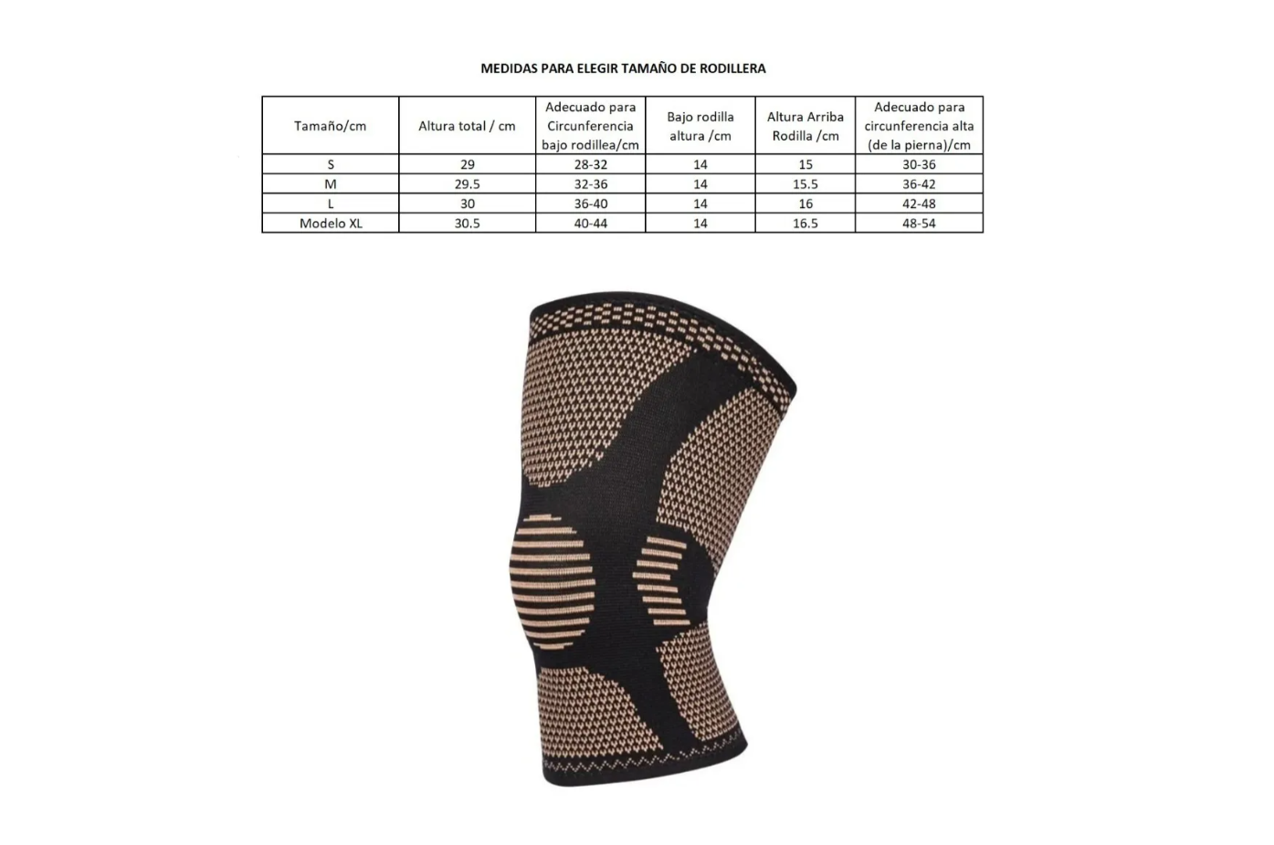 1 Rodillera Copper Plus Infusion Cobre Compresion Artritis