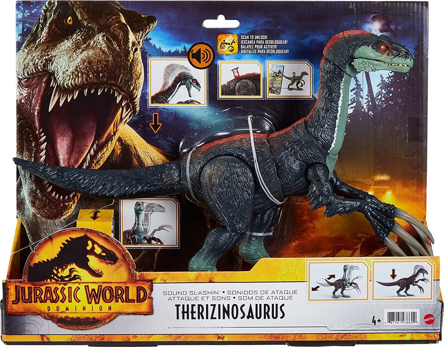 Jurassic World Dinosaurio Therizinosaurus CON SONIDO