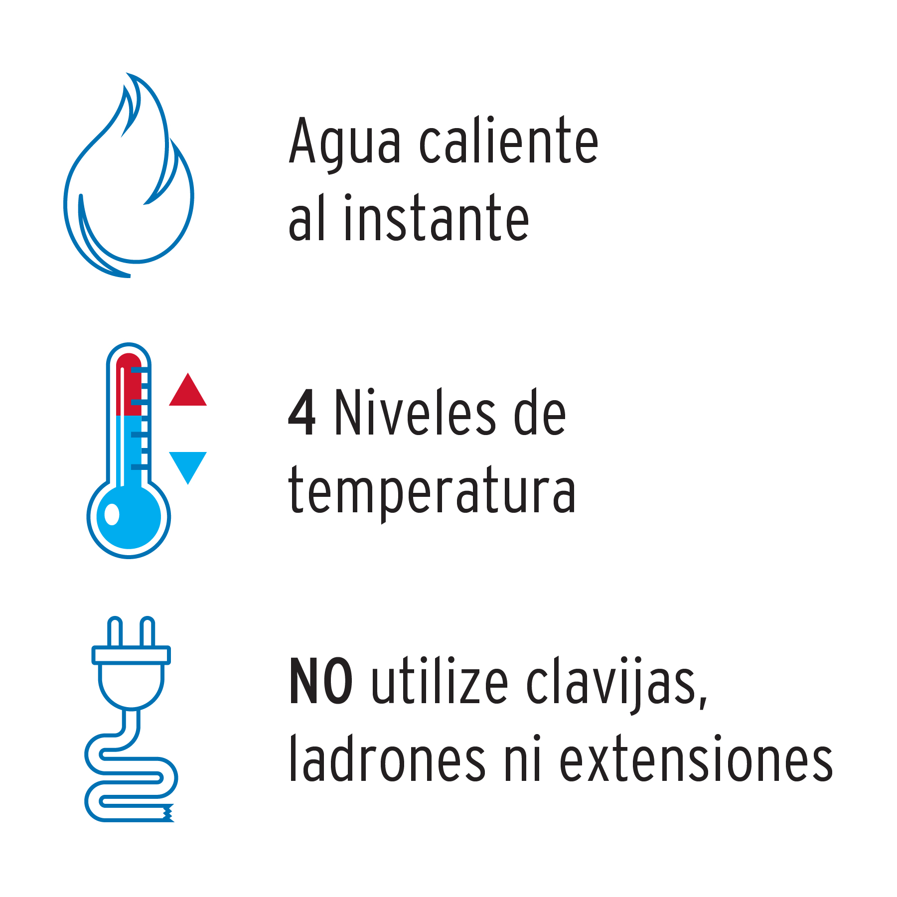 Regadera Eléctrica 4 Temperaturas, Repuesto Resistencia Y Brazo Para Instalación
