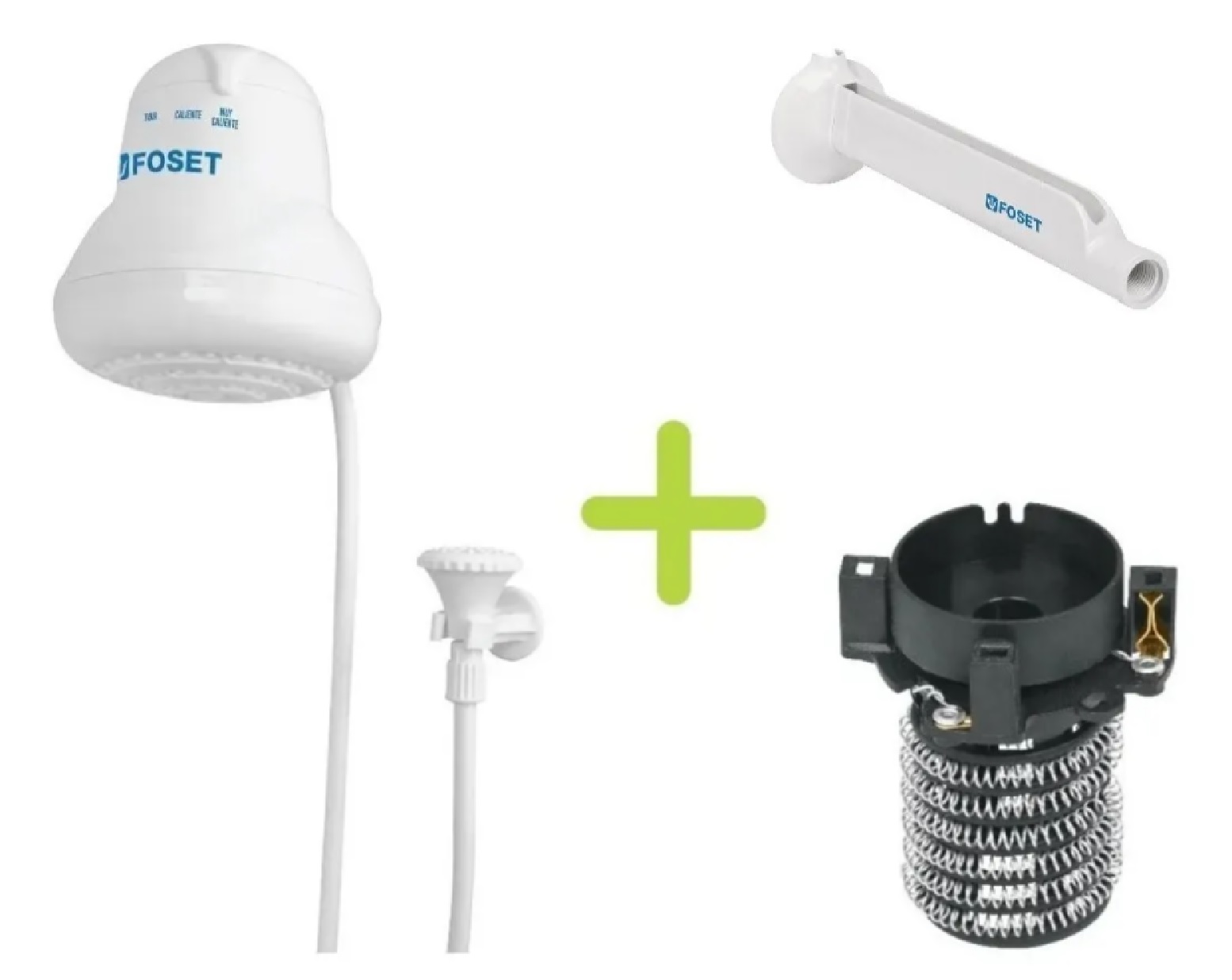 Regadera Eléctrica 4 Temperaturas, Repuesto Resistencia Y Brazo Para Instalación