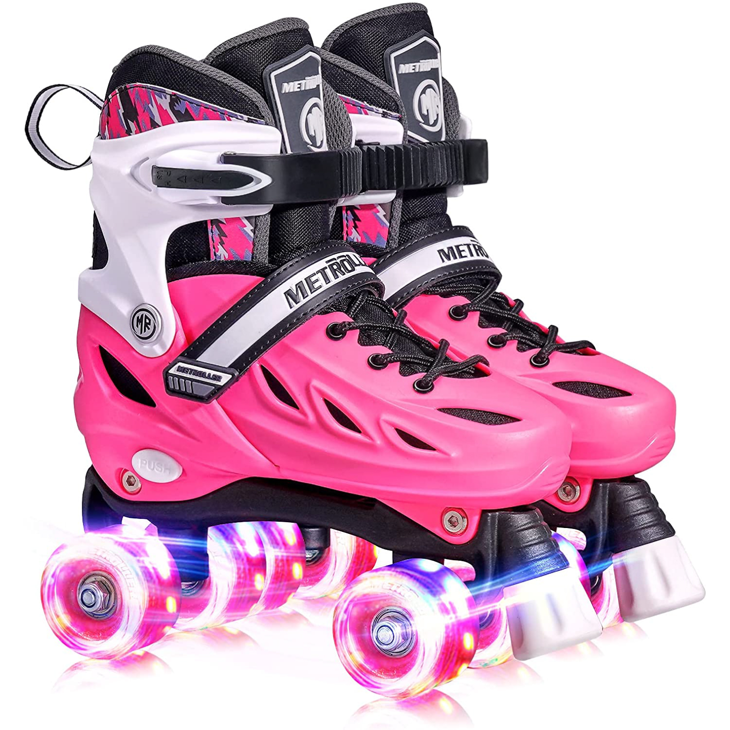 Patines 4 Ruedas de Doble Fila Altera con Luz LED 4 Talla Ajustable
