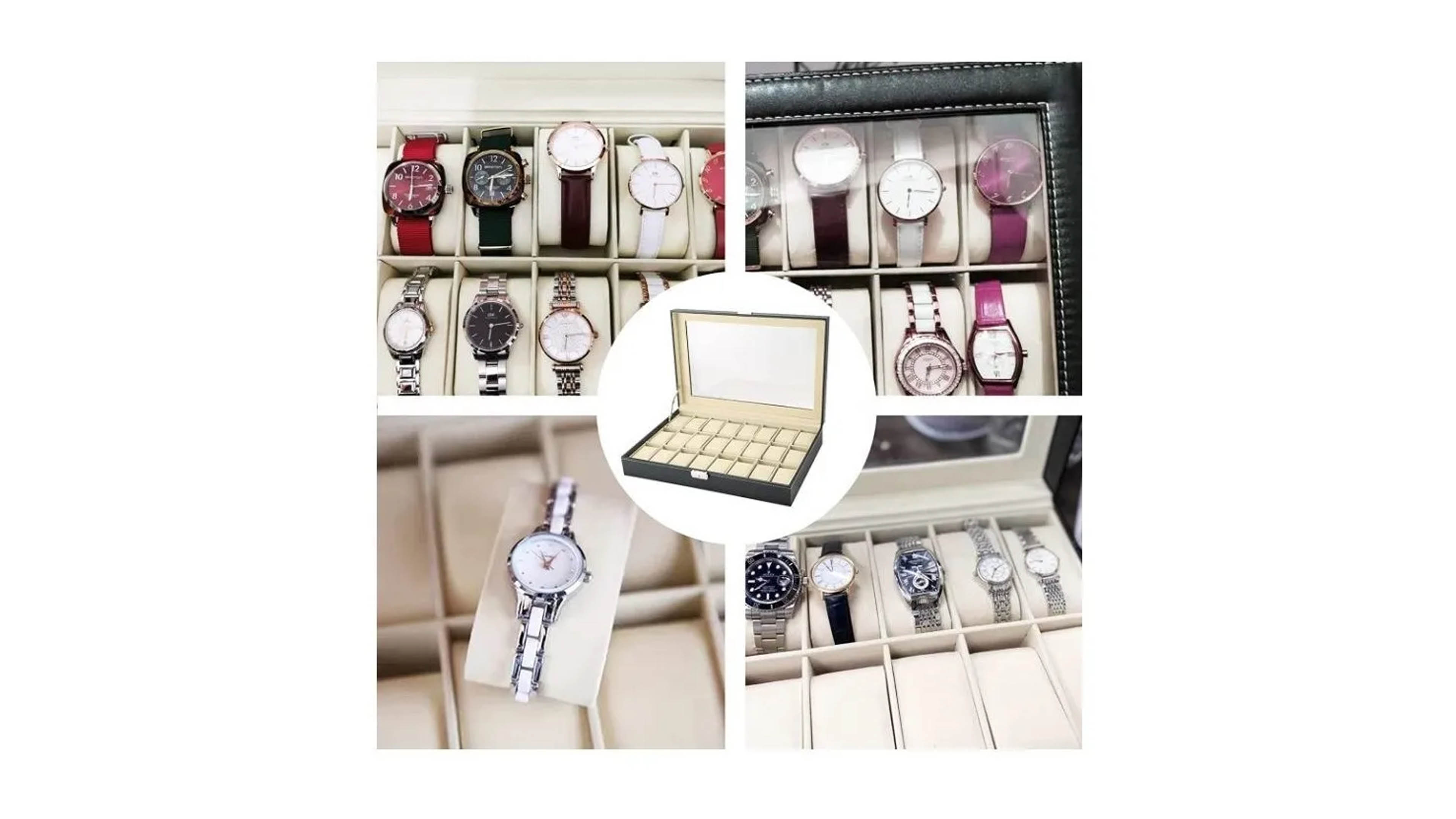 Caja De Reloj Alajero Estuche Para Reloj 24 Relojes Organizador 