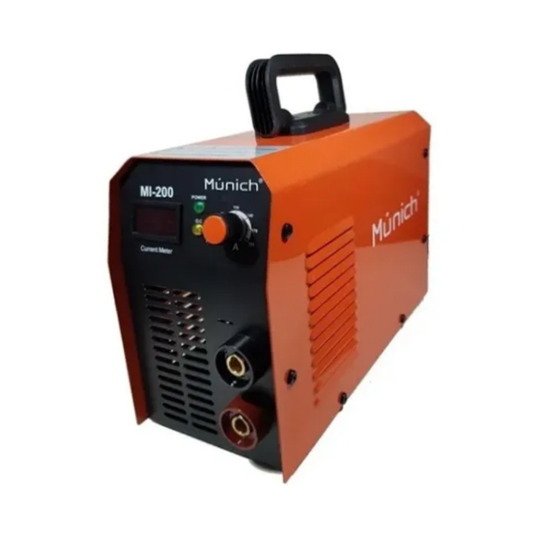 Soldadora inverter Múnich MI-200 naranja y negra 60Hz 110V/220V