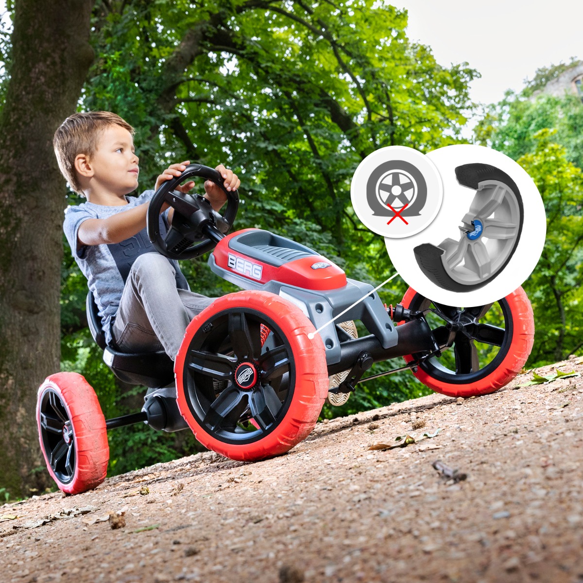 Go Kart carrito montable pedales Berg Toys Reppy Rebel Rojo