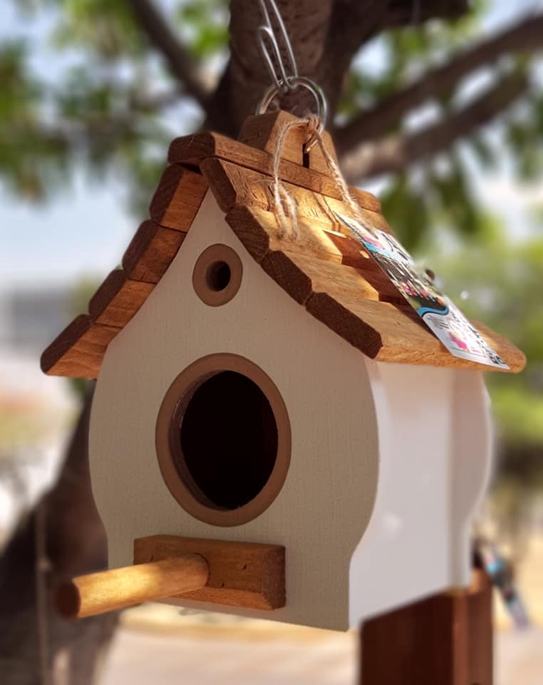 Casa Pajarera Casita Para Colibri O Pajaritos En Madera 100%