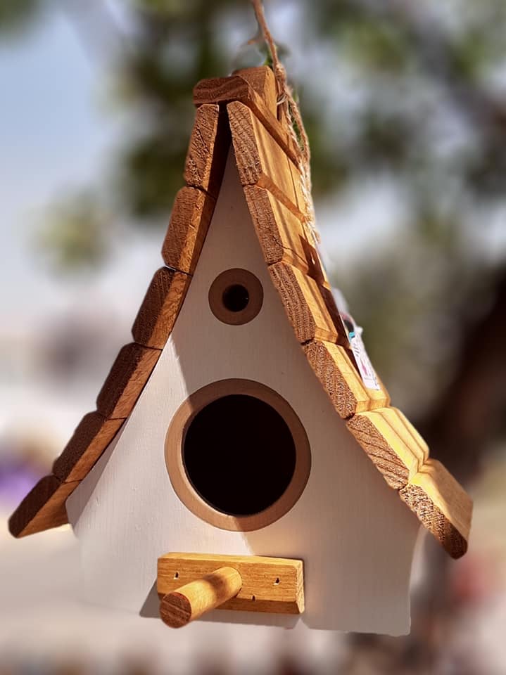 Casa Pajarera Casita Para Colibri O Pajaritos En Madera 100%