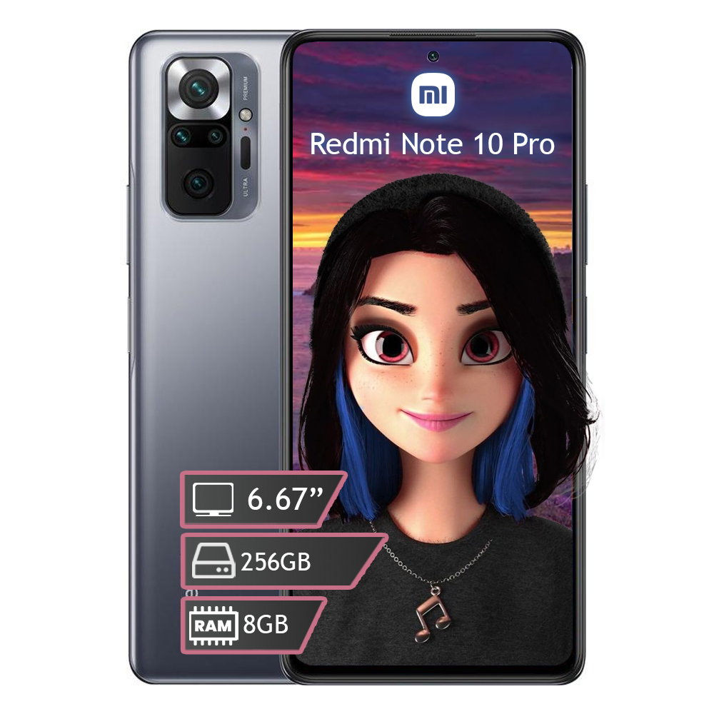 Celular Xiaomi Redmi Note 10 Pro 256GB/8GB Dual Sim - Negro