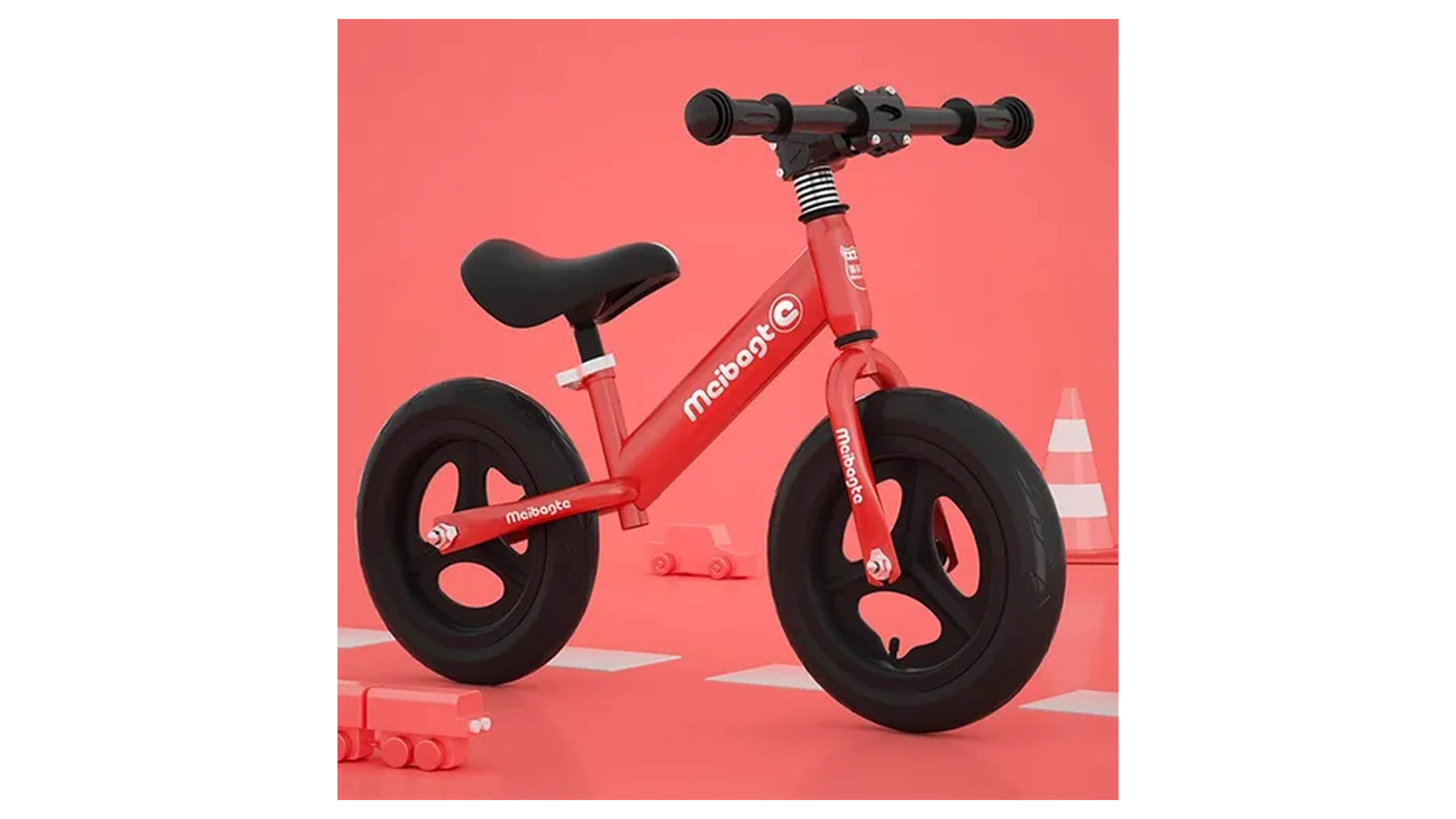 Bicicleta de Balance Sin Pedales Bicicleta de Equilibrio Entrenadora color Rojo 12" Maibagta 