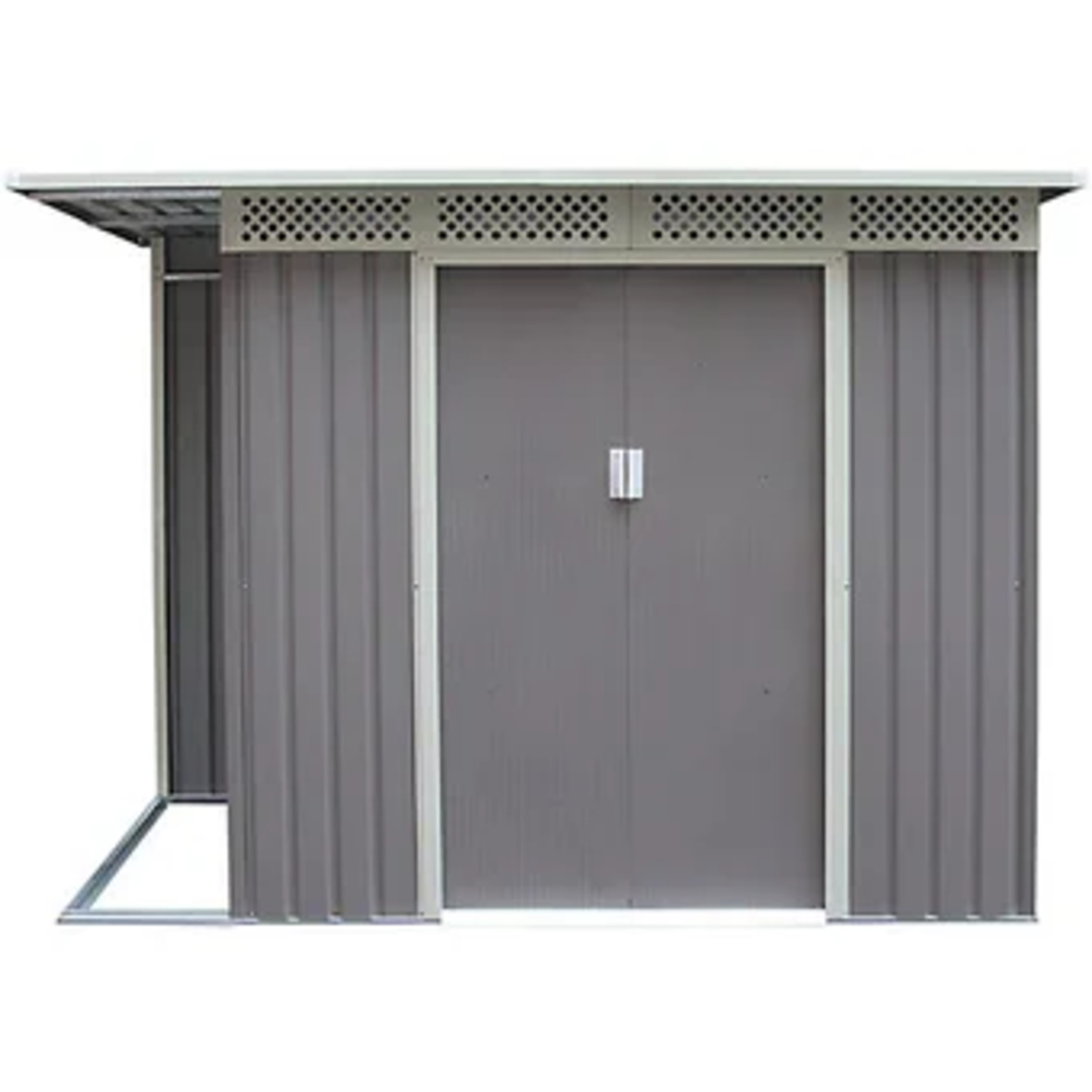 Bodega exterior de jardín con alero Ergo Gris