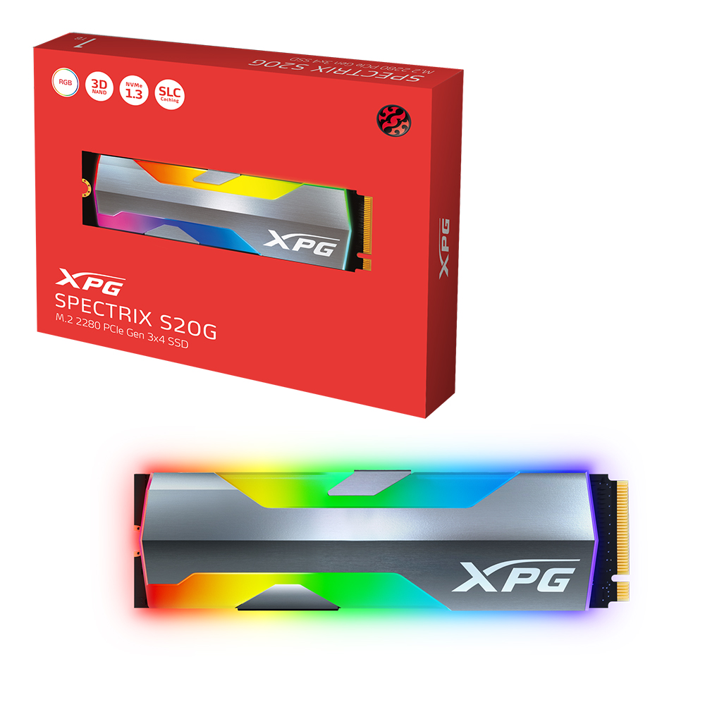 Unidad Ssd M.2 Adata Spectrix S20 Rgb Pcie 500gb Aspectrixs20g-500g-c