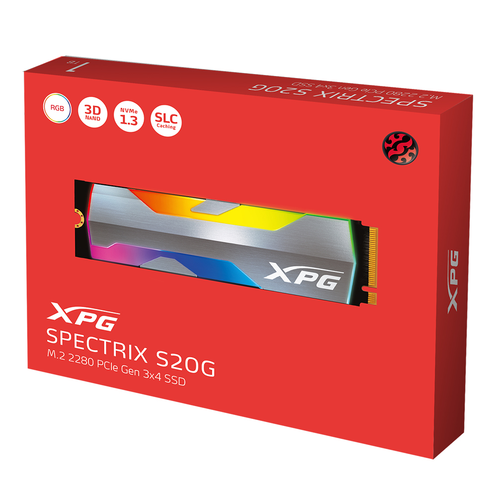 Unidad Ssd M.2 Adata Spectrix S20 Rgb Pcie 500gb Aspectrixs20g-500g-c
