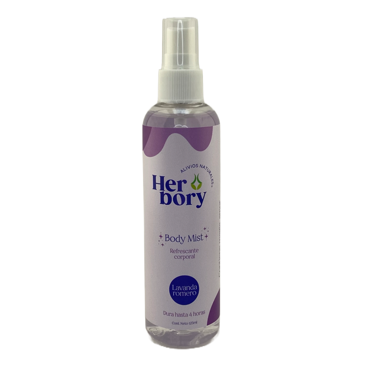 Body mist (fragancia corporal) de lavanda con romero herbory 125 ml