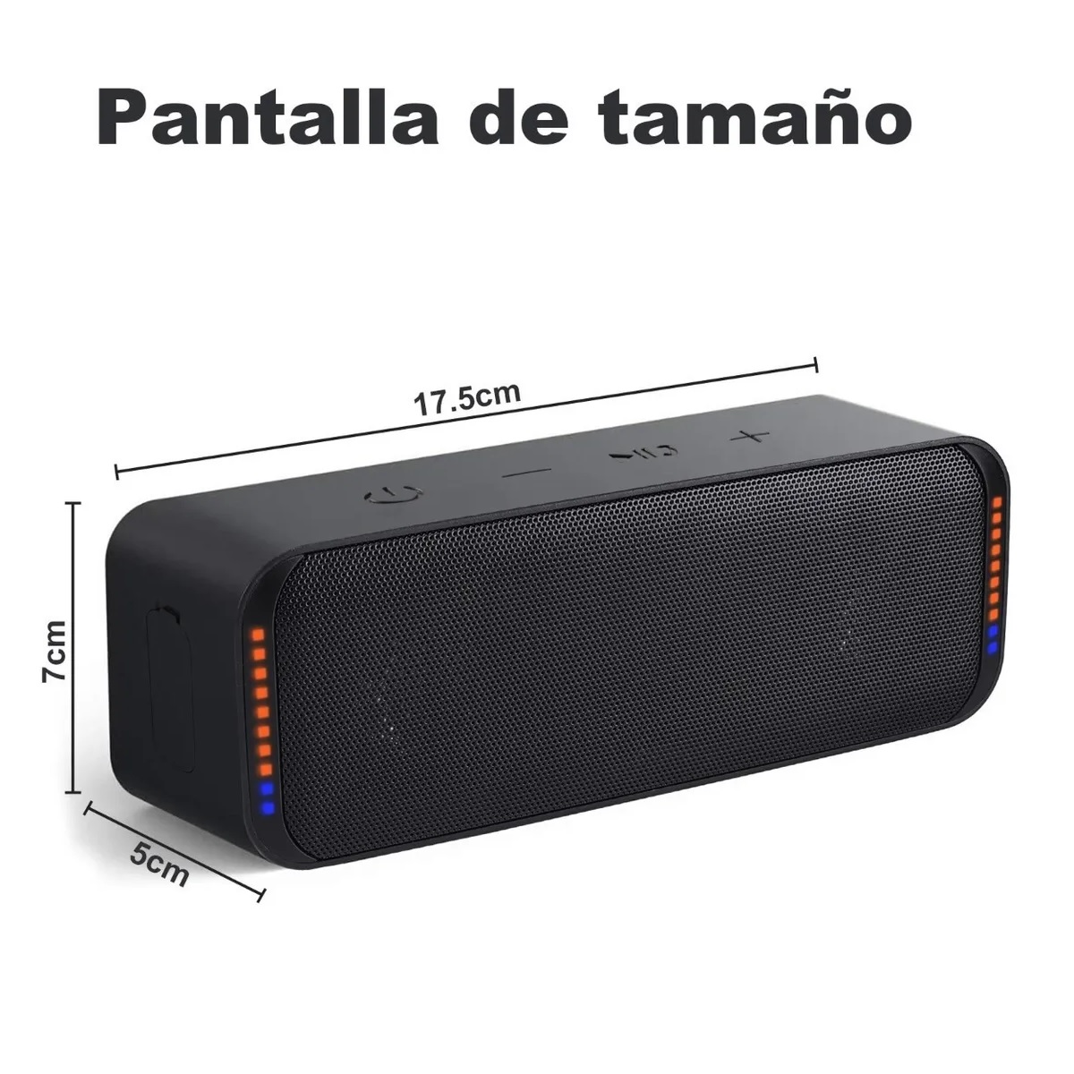 Bocina Bluetooth Inalambrica Portátil Altavoz Bajos Con Luz