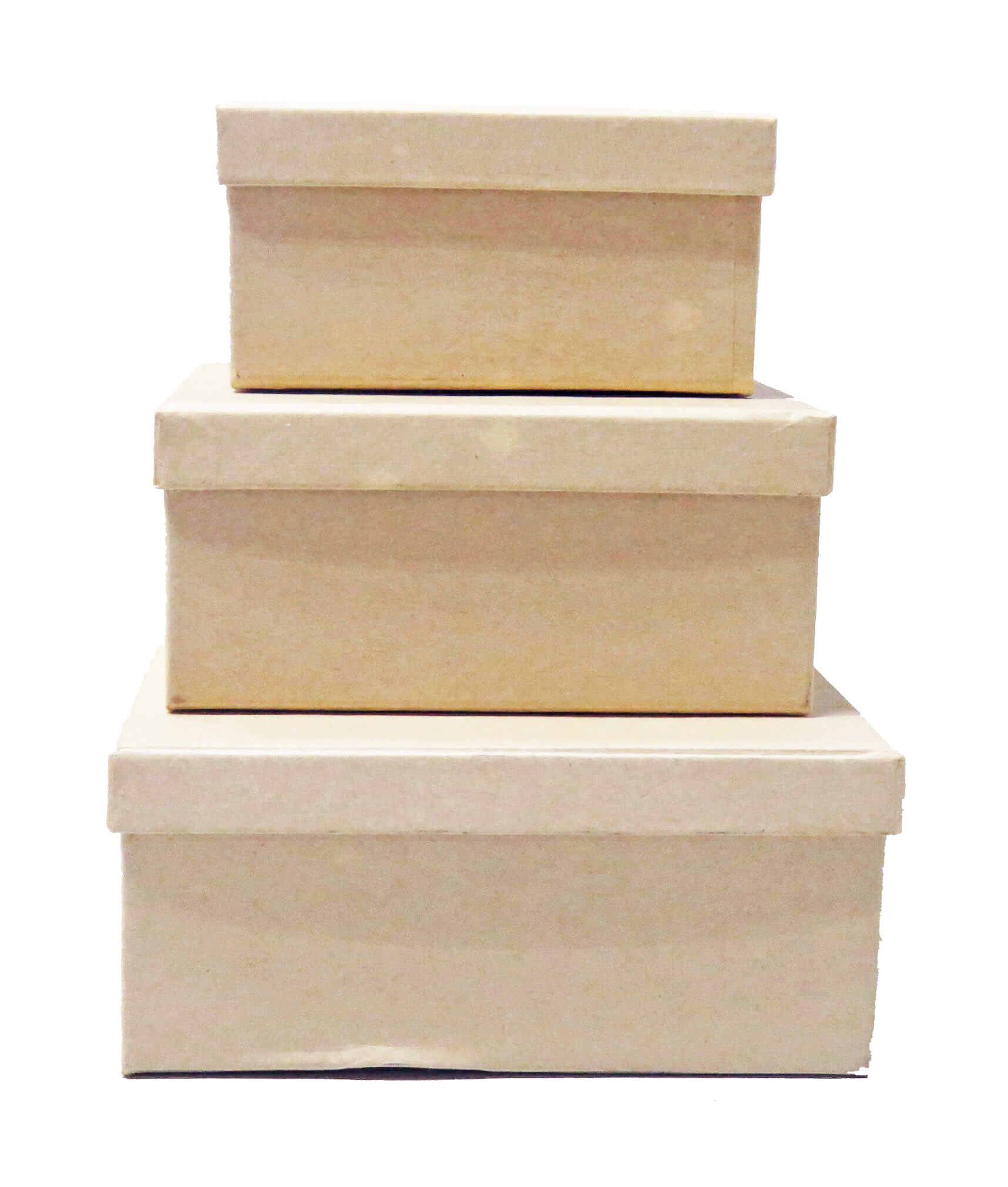 Cajas de Cartón Kraft (Pack de 3) Fácil Ensamblado Cuadrada Presentación para Regalos, presente, Fiestas, Cumpleaños, Bodas y guardar sus articulos pequños multiuso