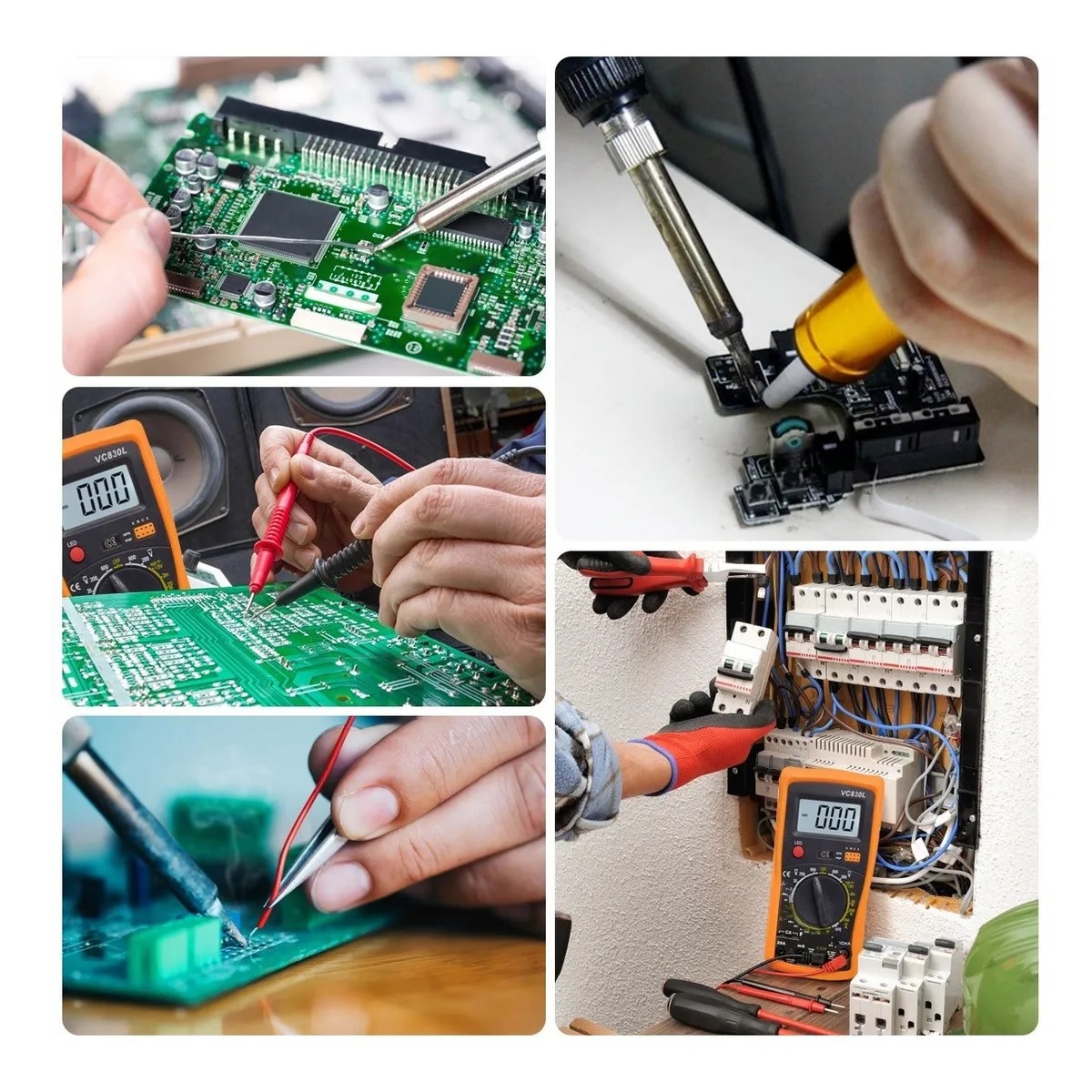 Kit De Herramienta Soldaduras 60w Con Temperatura Regulable