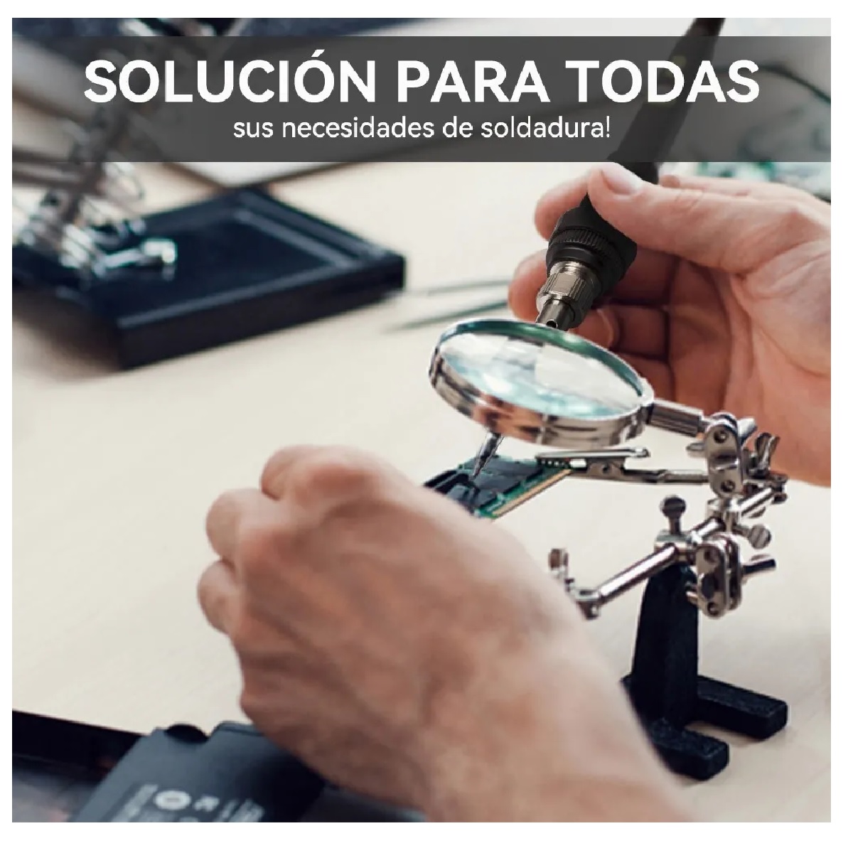Kit De Soldador 60w Temperatura Ajustable,5pzs Puntas Cautin