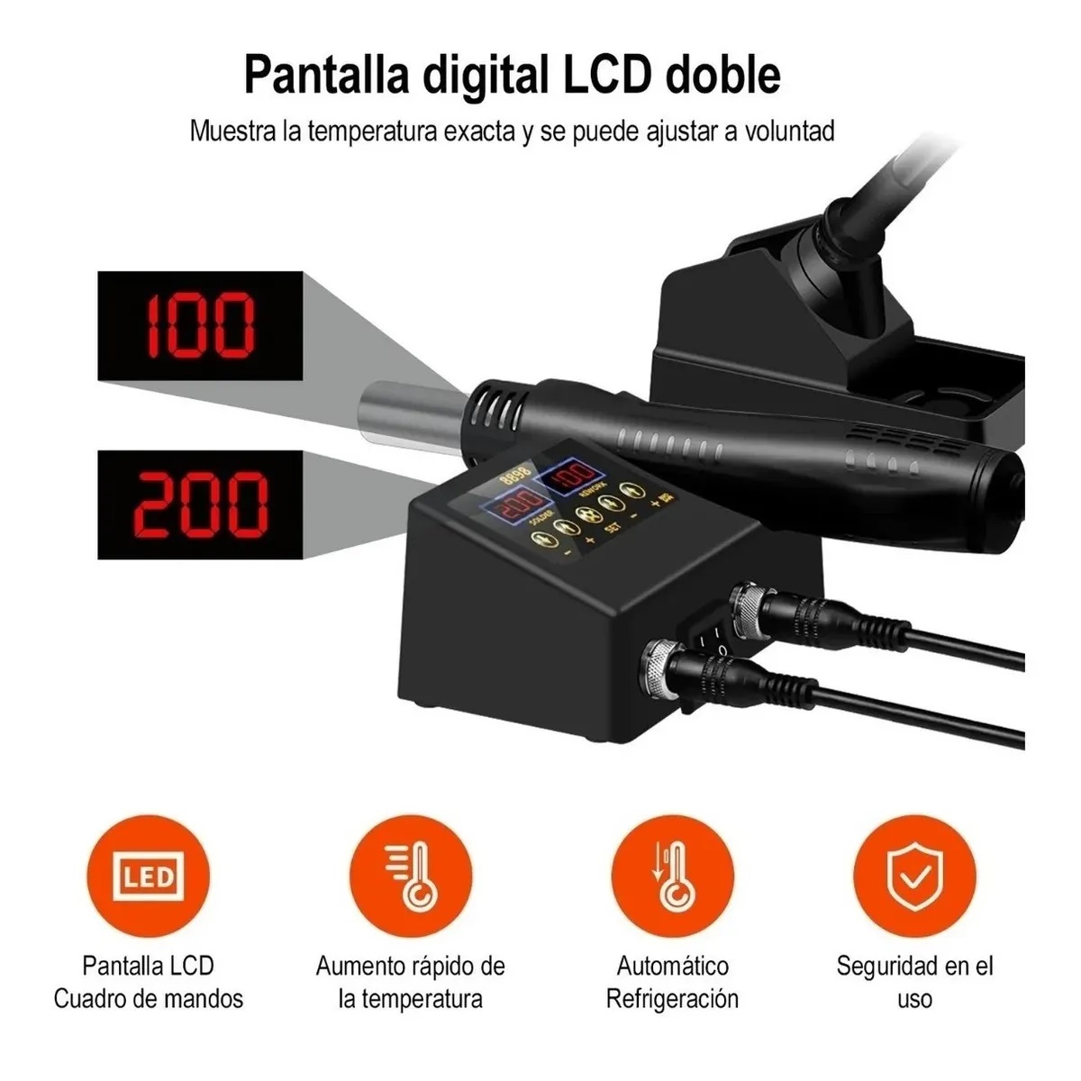 Estación De Cautín Tipo Lápiz Pistola De Calor 2 En 1 600w