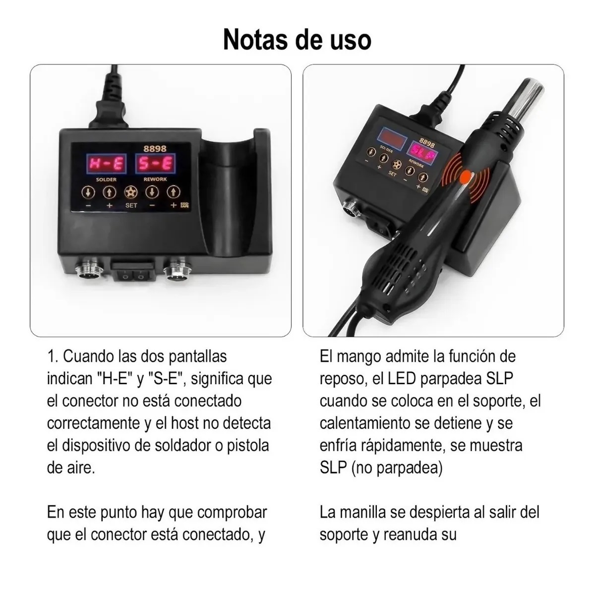 Estación De Cautín Tipo Lápiz Pistola De Calor 2 En 1 600w