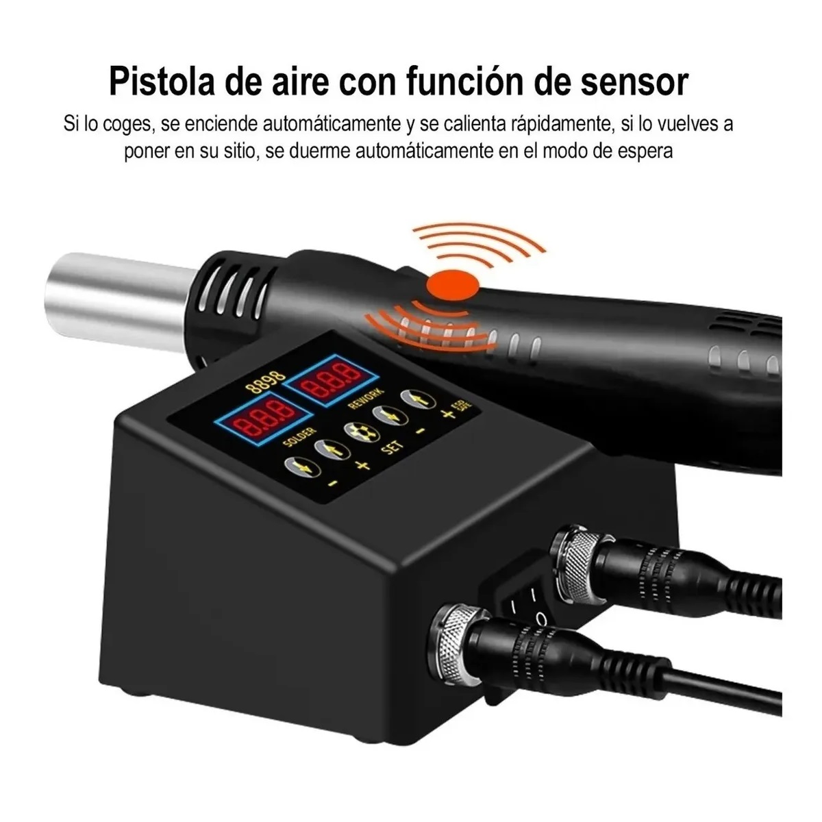 Estación De Cautín Tipo Lápiz Pistola De Calor 2 En 1 600w