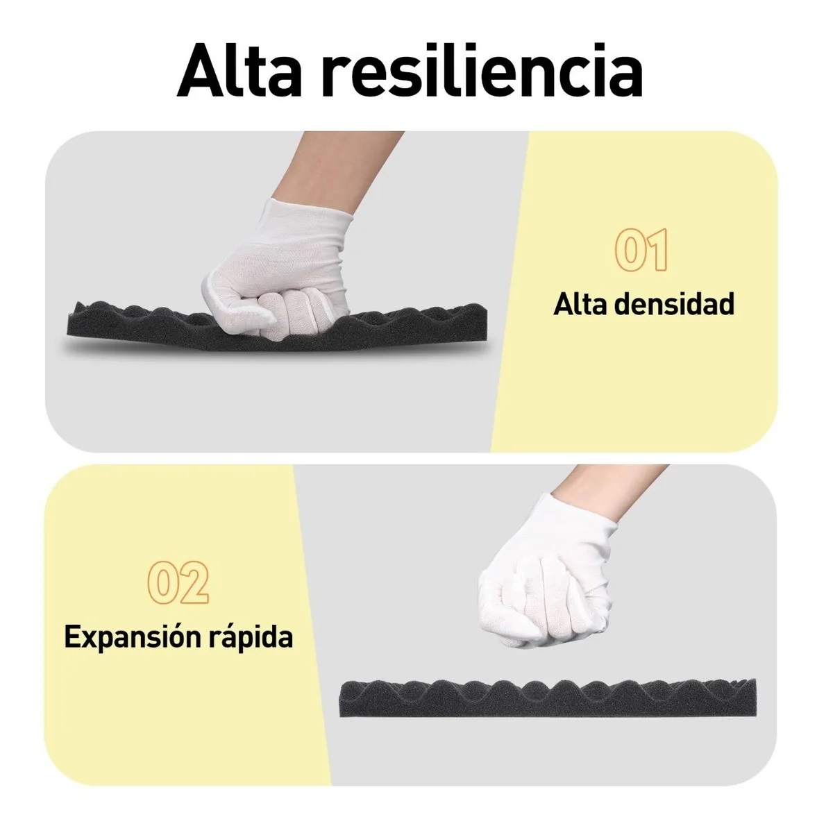 48 Paneles De Espuma Acústica 30x30x3cm Retardador De Llama