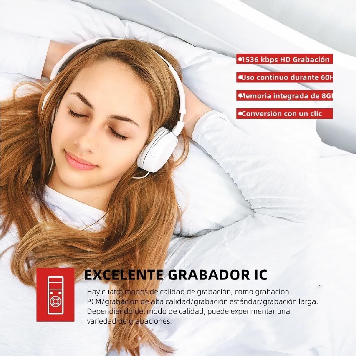 Grabadora De Voz Digital Portatil Sensor De Sonido 48 Horas