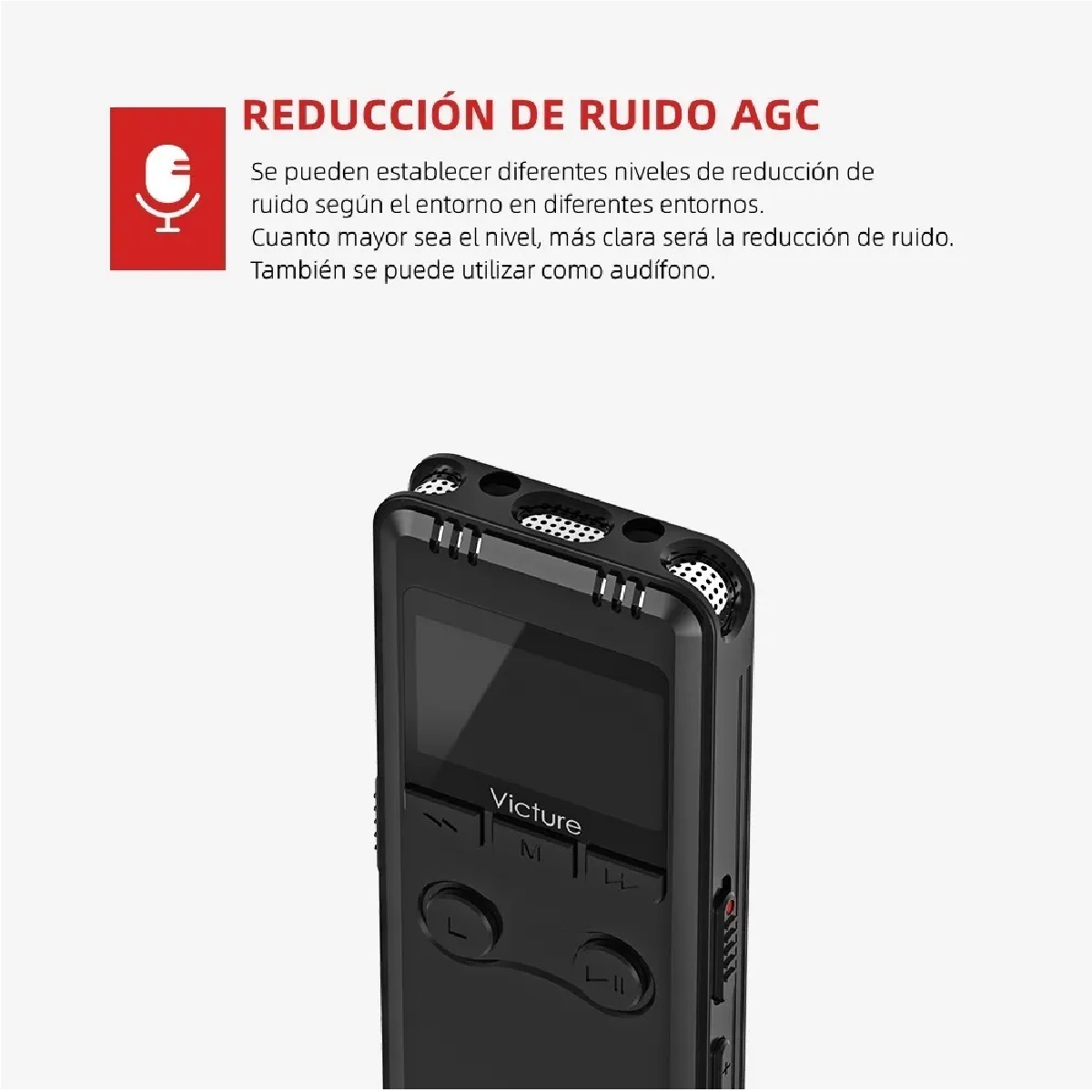 Grabadora De Voz Digital Portatil Sensor De Sonido 48 Horas