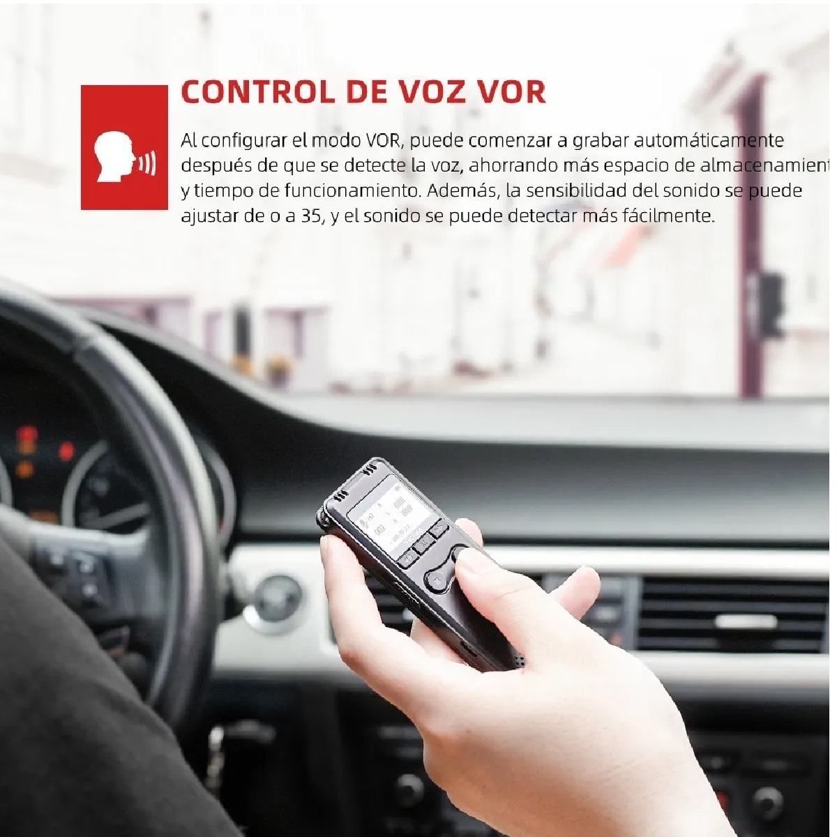 Grabadora De Voz Digital Portatil Sensor De Sonido 48 Horas