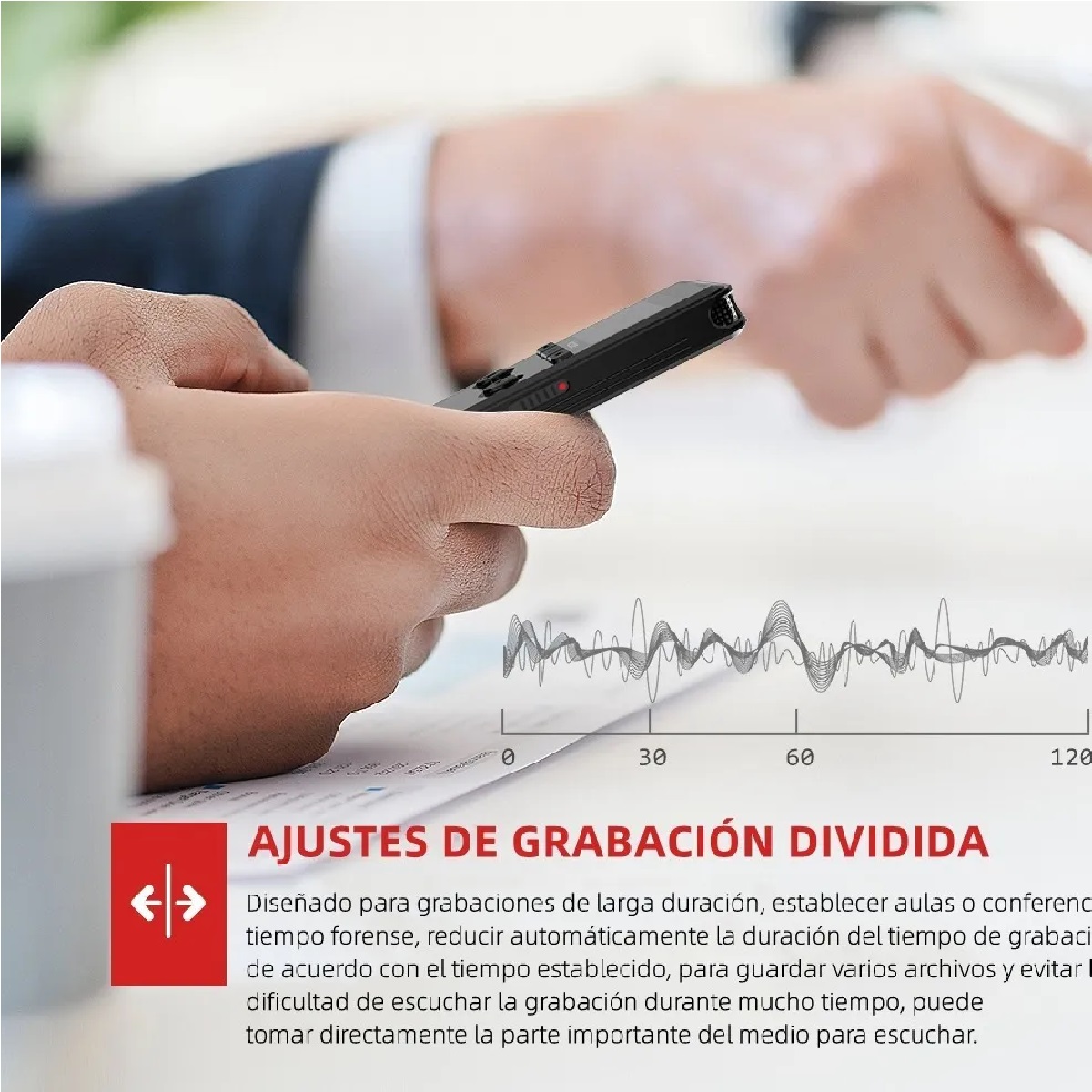 Grabadora De Voz Digital Portatil Sensor De Sonido 48 Horas