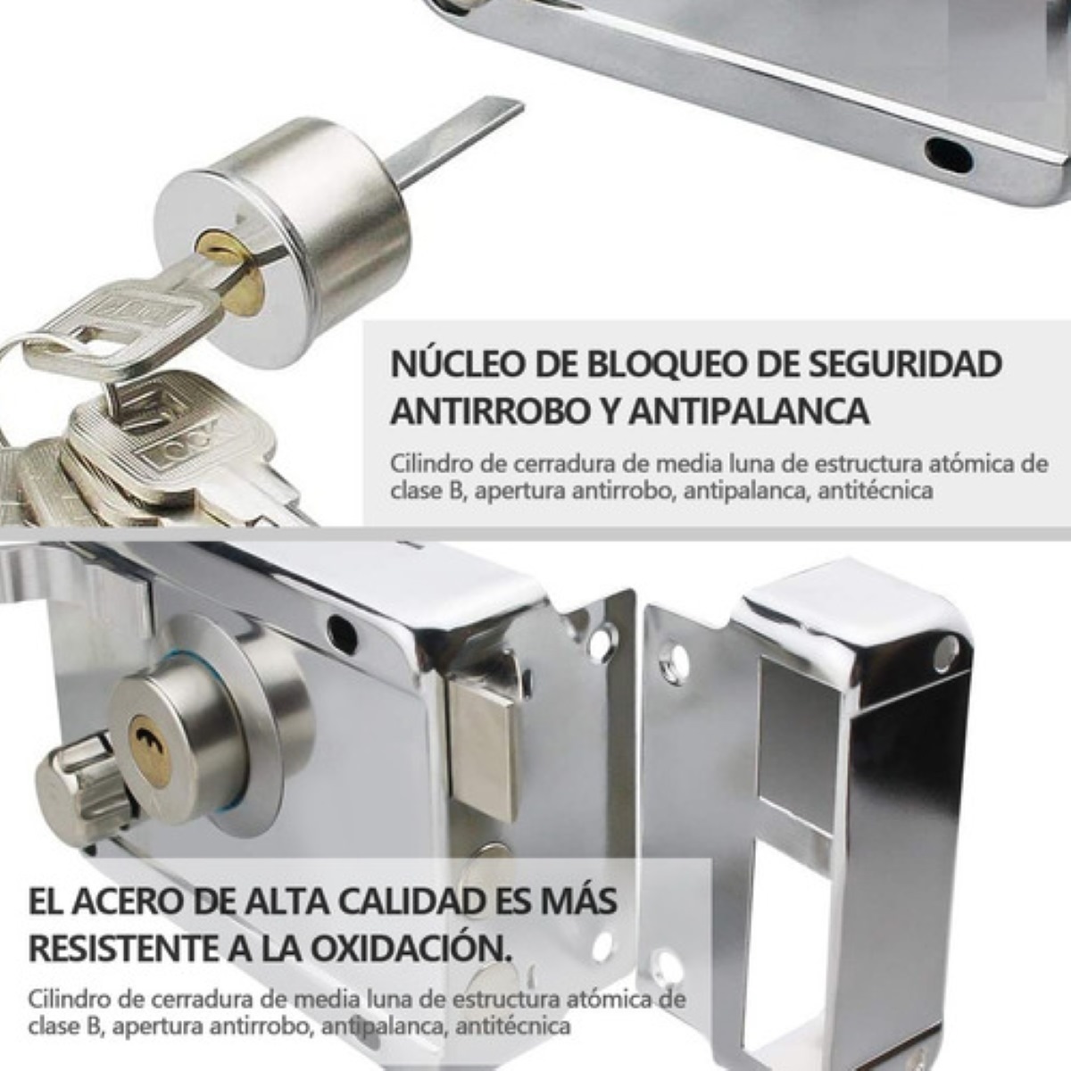 Cerradura Chapa De Sobreponer Cierre Automático De Barras