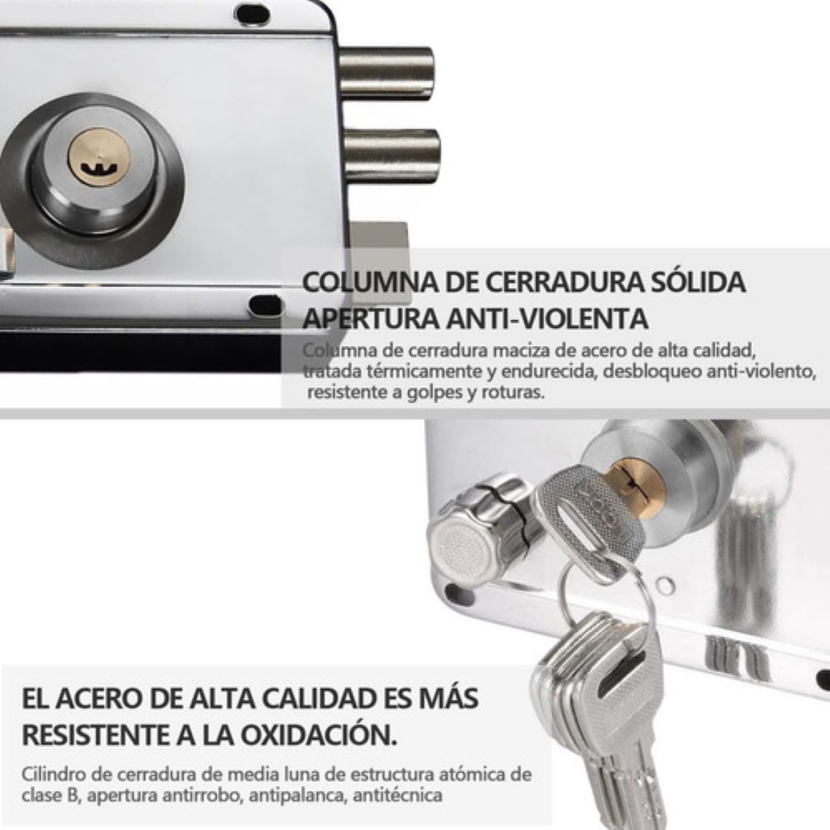 Cerradura Chapa De Sobreponer Cierre Automático De Barras