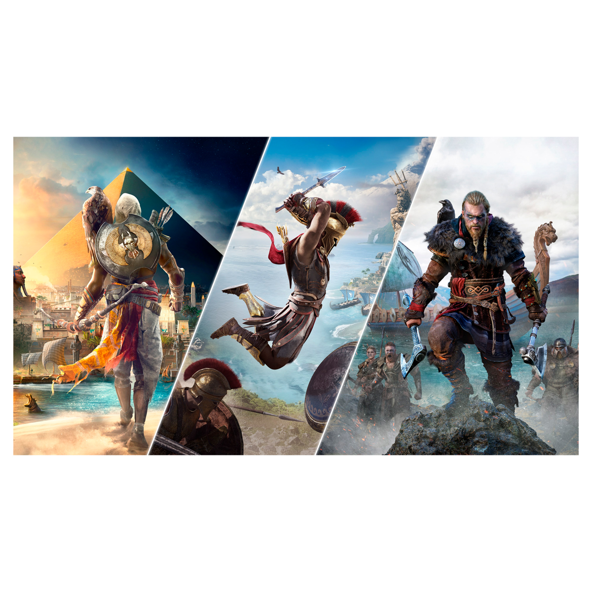 Paquete de Assassins Creed: Assassins Creed Valhalla, Assassins Creed Odyssey y Assassins Creed Origins Codigo Digital