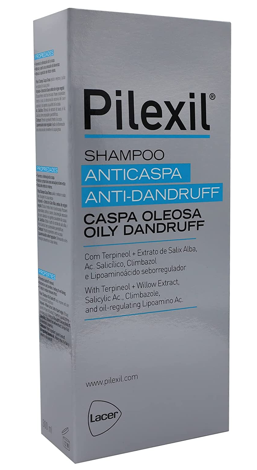  Pilexil Shampoo Anticaspa Grasa Frasco Con 300 Ml