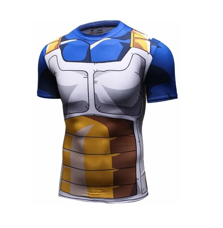 Playera Camisa Vegeta Goku Dragon Ball Compresion Licra Crossfit anime cosplay