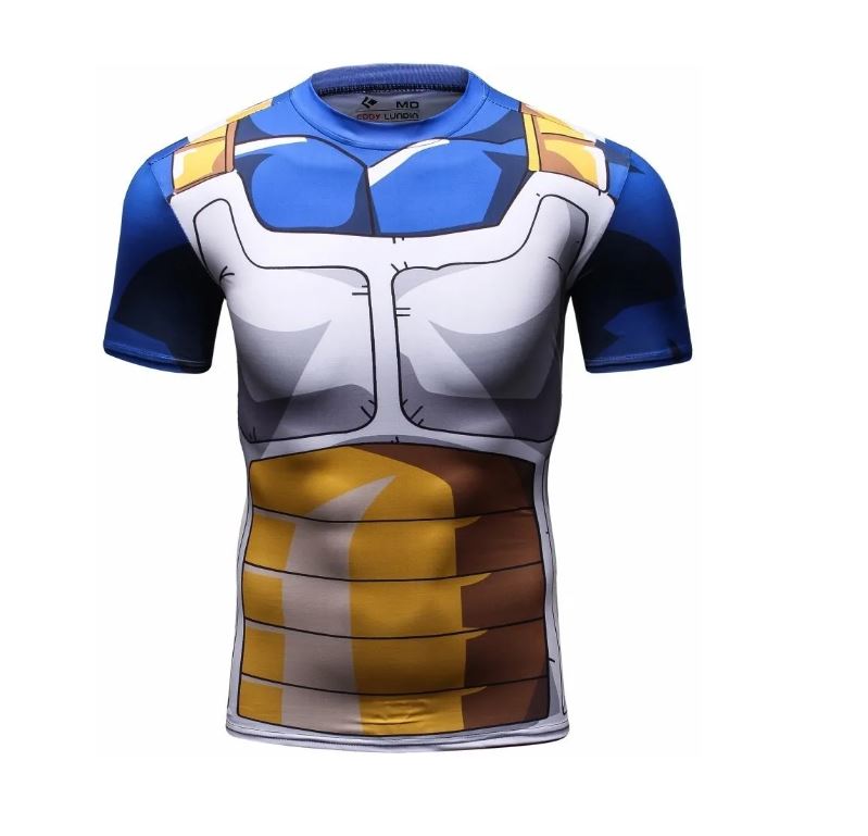 Playera Camisa Vegeta Goku Dragon Ball Compresion Licra Crossfit anime cosplay