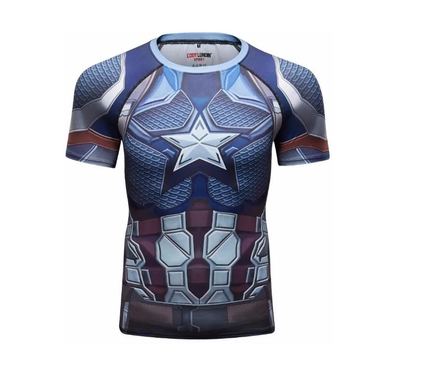 Playera Camisa Capitan America Avengers Endgame Marvel Iron Man Super heroe Licra