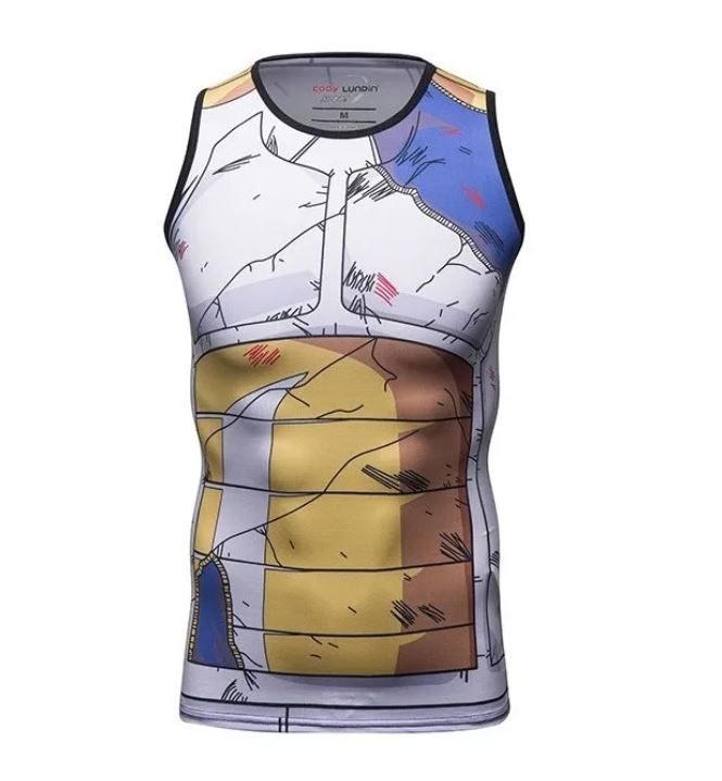 Playera Camisa Tank Top Vegeta Dragon Ball Gym Crossfit Compresion Anime Cosplay Licra