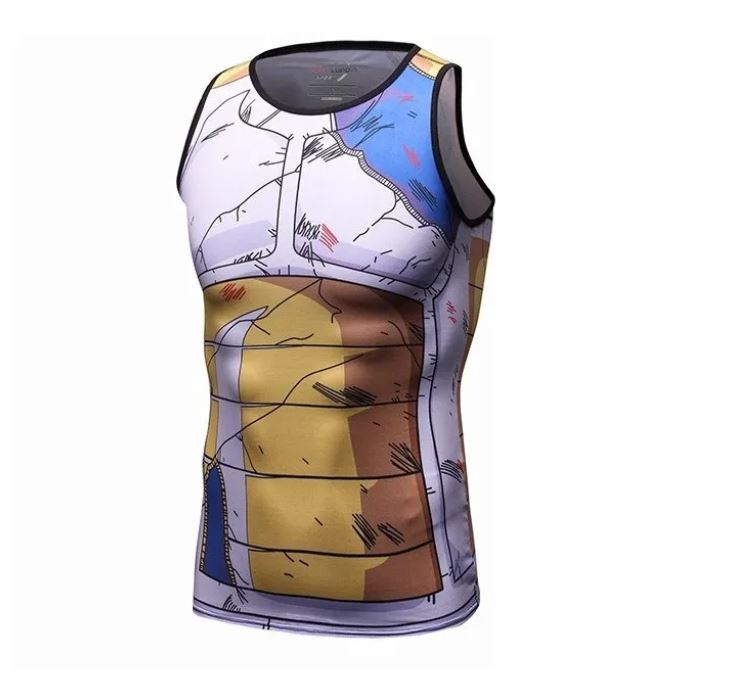 Playera Camisa Tank Top Vegeta Dragon Ball Gym Crossfit Compresion Anime Cosplay Licra