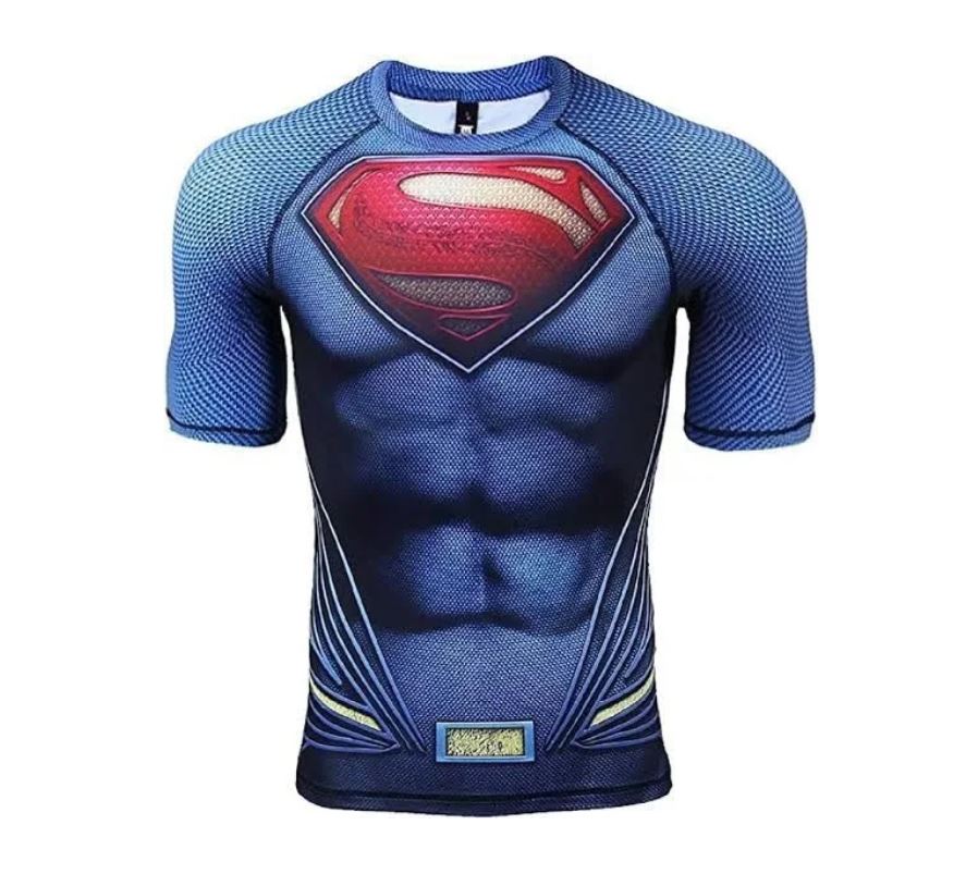 Playera Camisa Superman Batman Compresion Dc Comics Liga Justicia Super Heroe