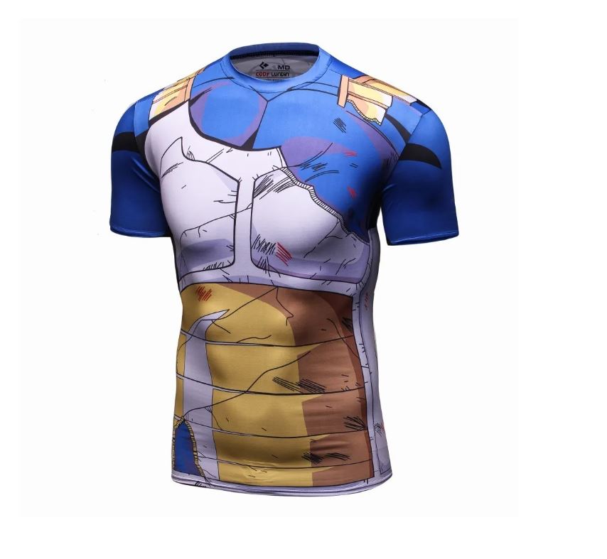 Playera Camisa Vegeta Saiyajin Dragon Ball Super Licra Anime Goku