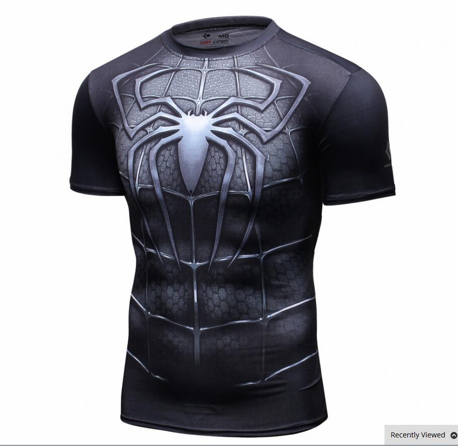 Playera Camisa Spider man Hombre Araña Marvel Compresion Licra Super heroe