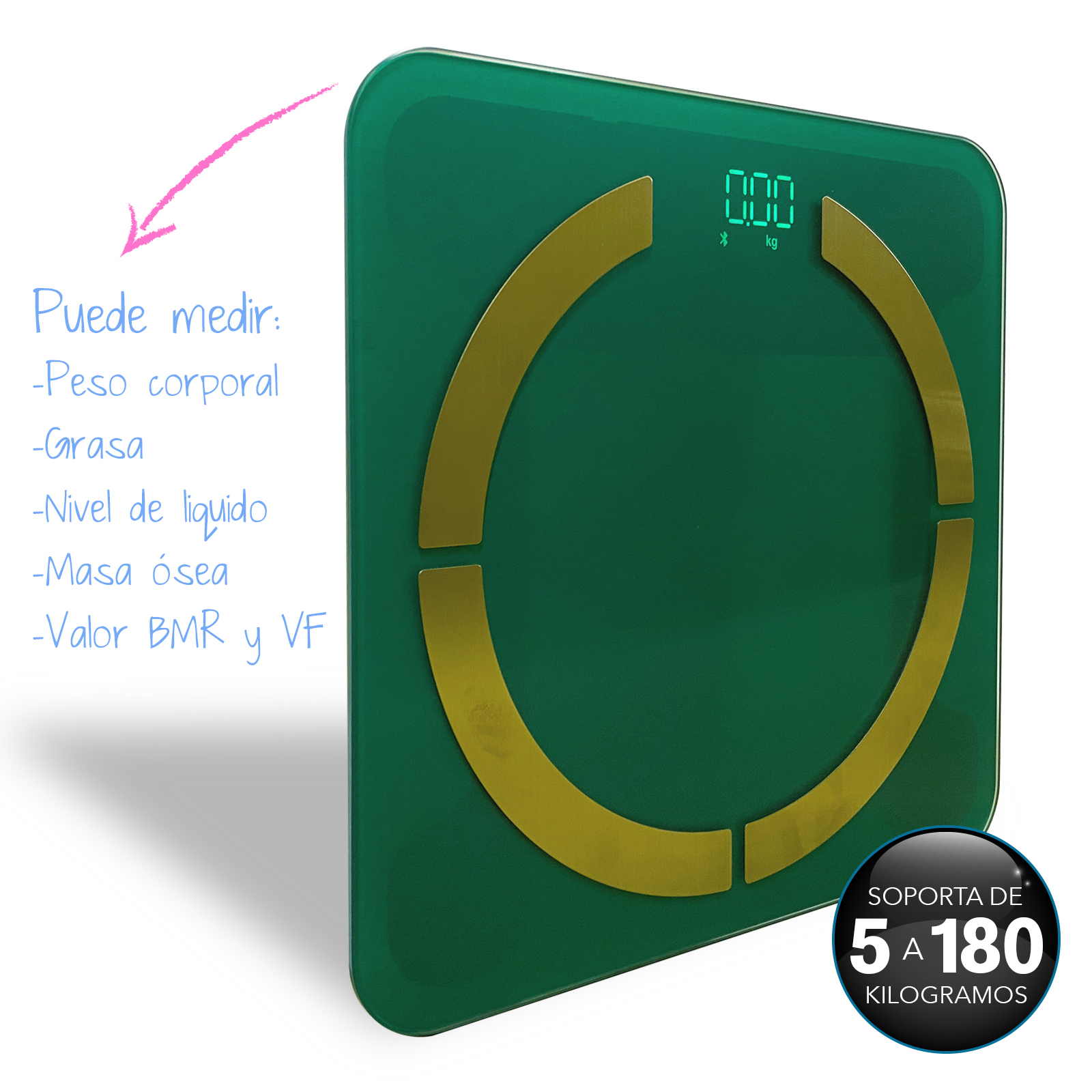 Bascula Wifi Digital Para El Hogar Con Lectura De Imc