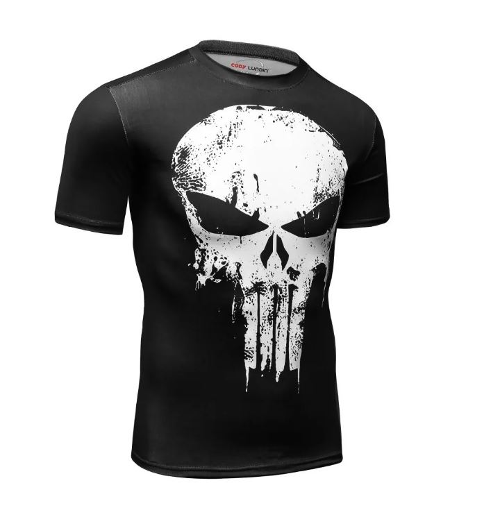 Playera Camisa Punisher de Compresion Marvel Avengers Licra Superheroe