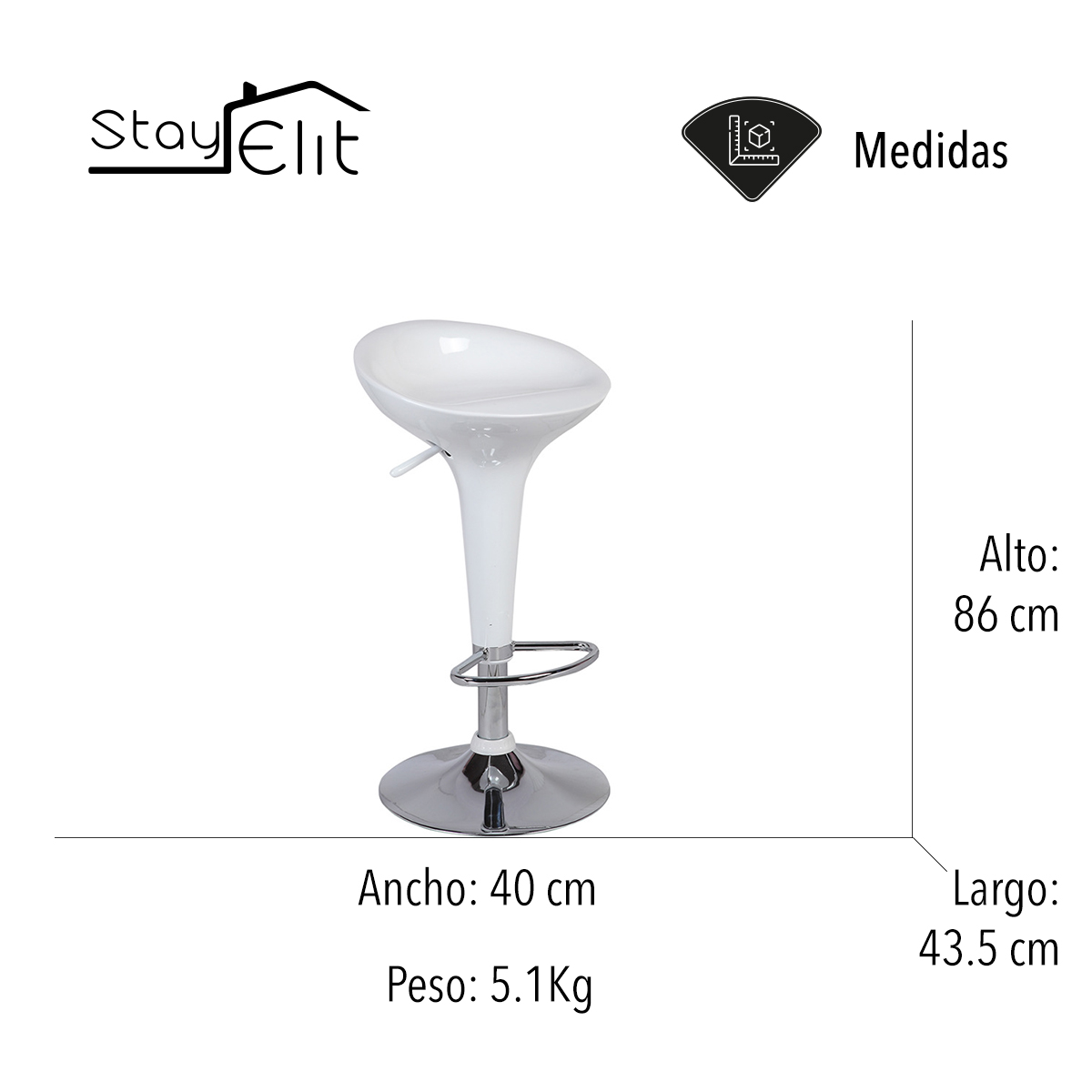 JUEGO SET DE 2 BANCOS DE BARRA DESAYUNADOR ALTURA AJUSTABLE
