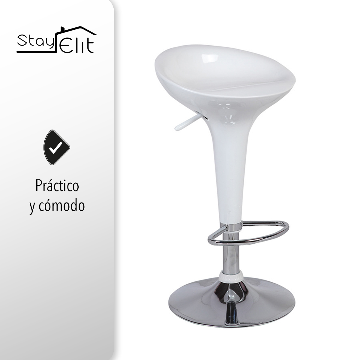 JUEGO SET DE 2 BANCOS DE BARRA DESAYUNADOR ALTURA AJUSTABLE