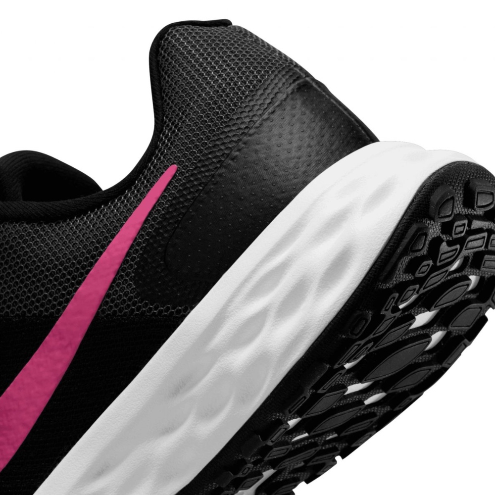 TENIS NIKE REVOLUTION 6 NN NEGRO-ROSA/DAMA DC3729-002
