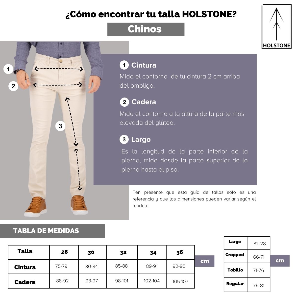 3 Pack Pantalon Holstone Estilo Chino Para Hombre