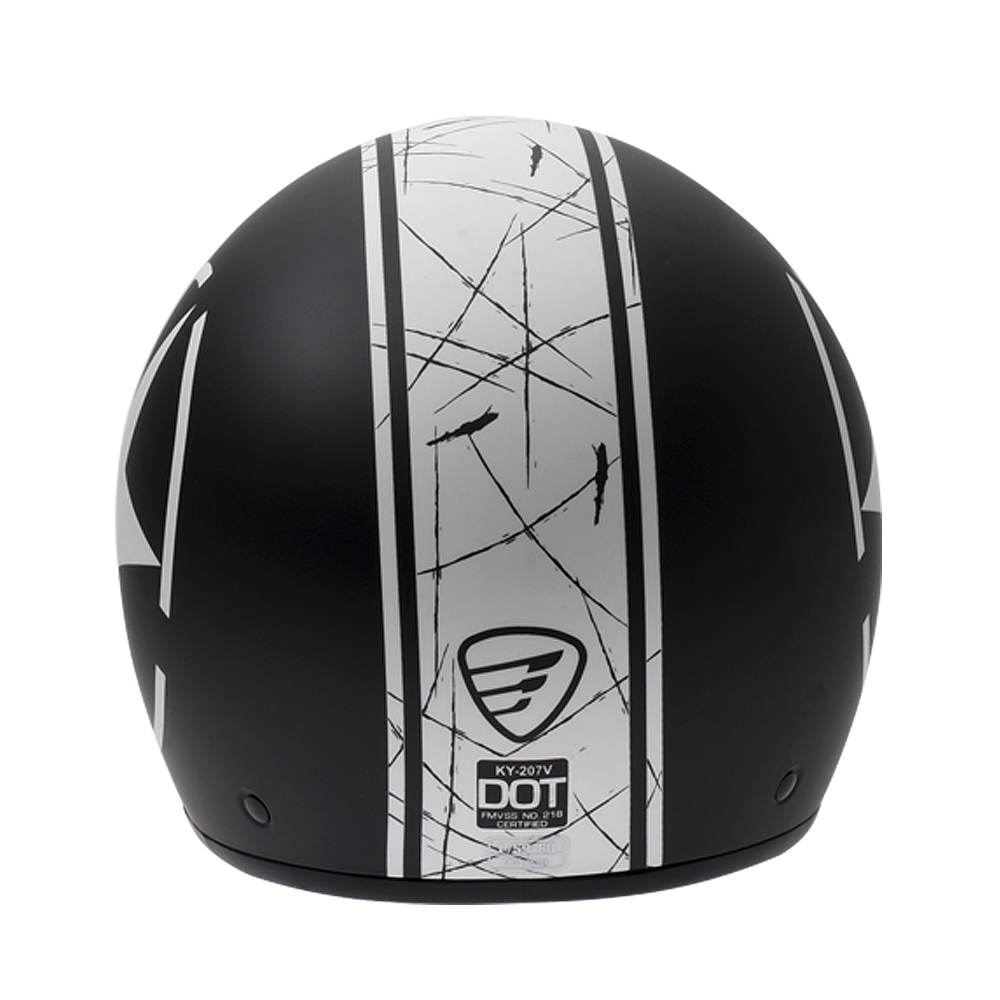 Casco Moto 3/4 ITALIKA certificado DOT Estrella gafas visera desmontable