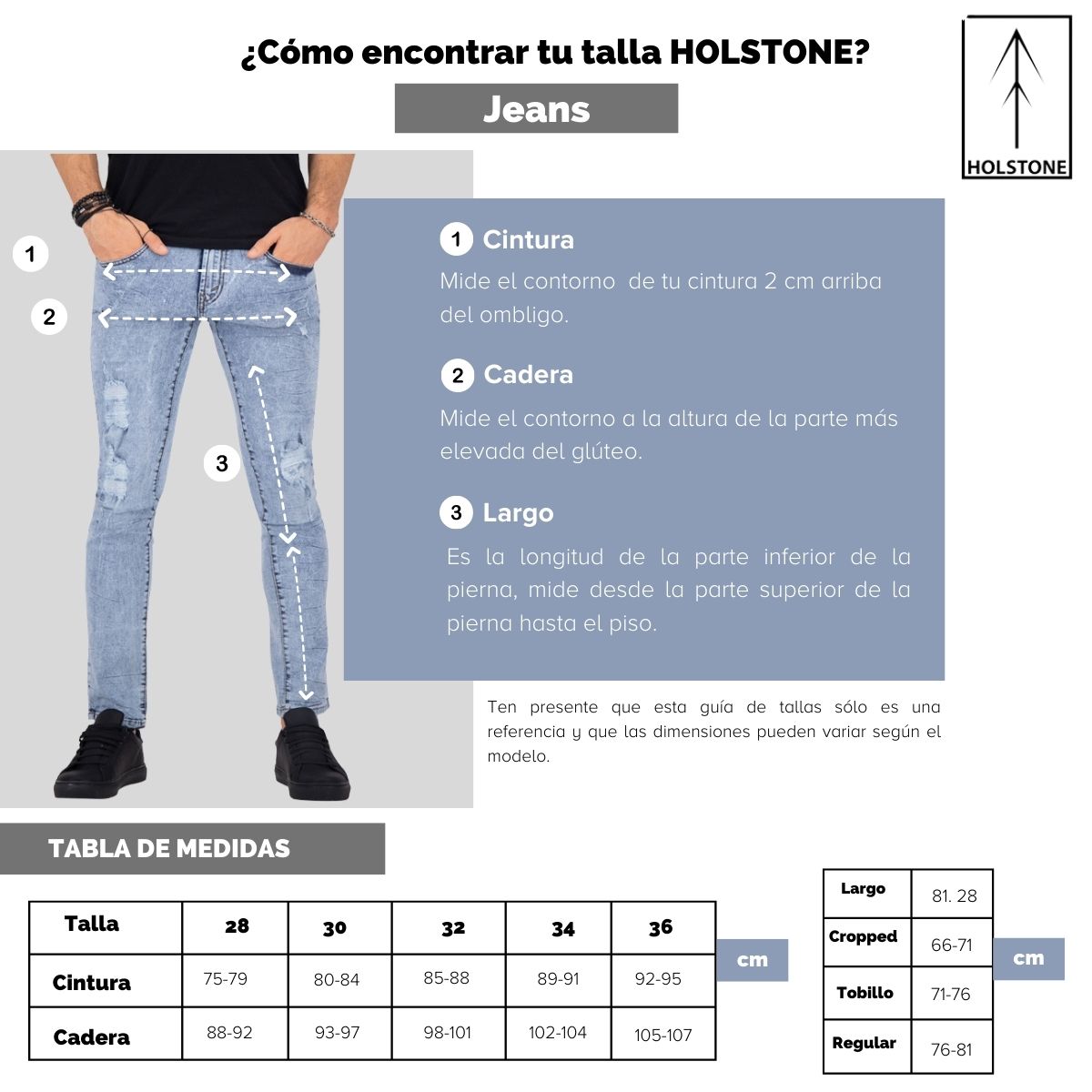 Jeans de Mezclilla Slim Fit Para Hombre Holstone - Pinos