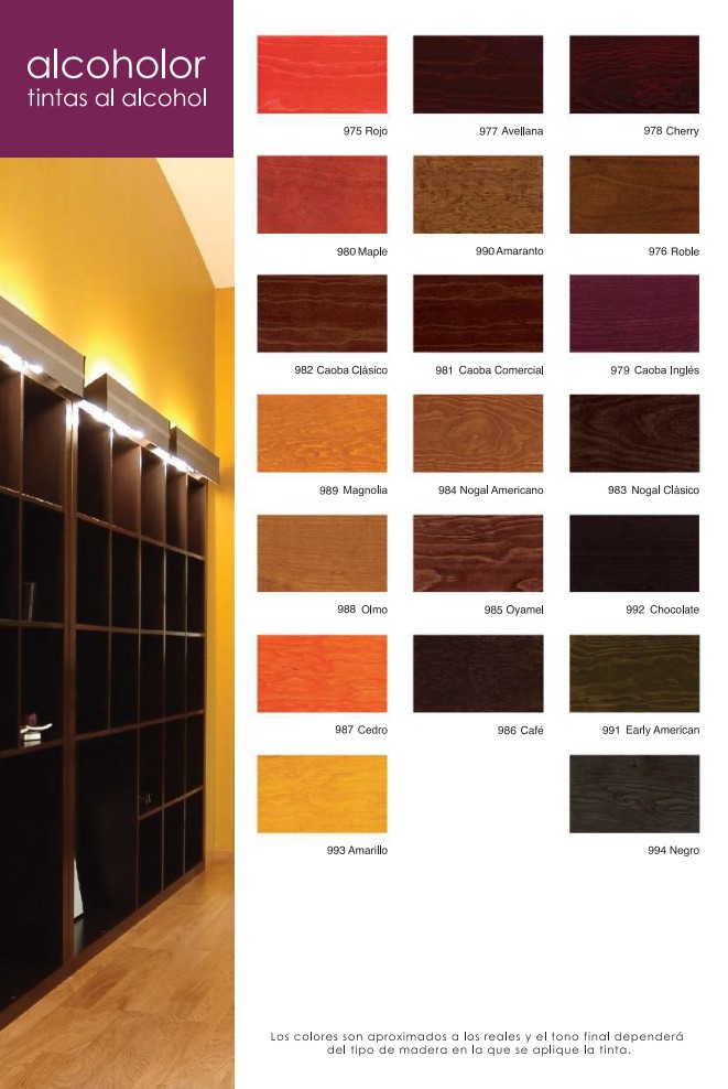 Barniz Entintable Color Caoba Inglés 1 Lt Acuario MM95510