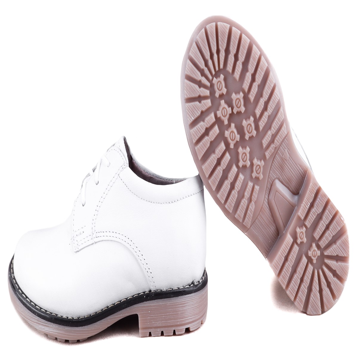 Zapato Niño Bautizo Primera Comunión 100% Piel 1010-b Blanco.